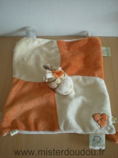Zébre Orange beige fleur Noukie s