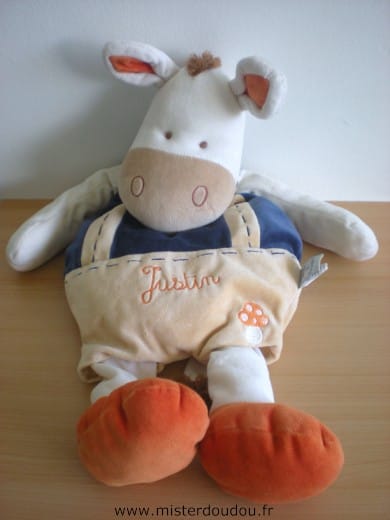 Ane Bleu marine beige blanc Doudou et compagnie