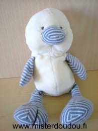 Canard Ecru rayé bleu blanc Bengy