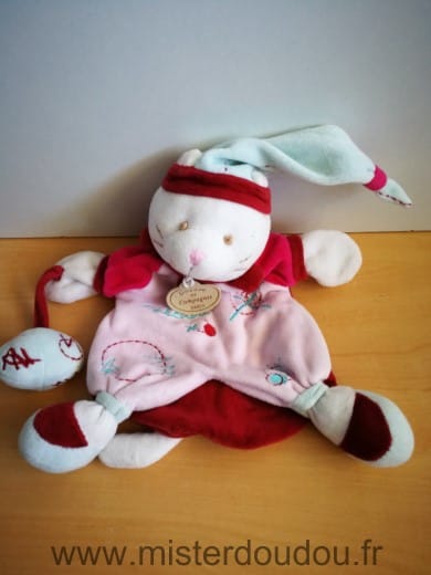 Chat Catchou rose bordeaux bleu Doudou et compagnie