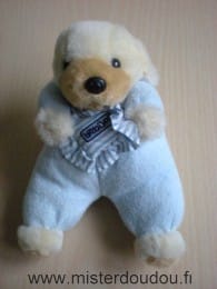 Chien Bleu coussin rayé bleu blanc bebisol Bébisol