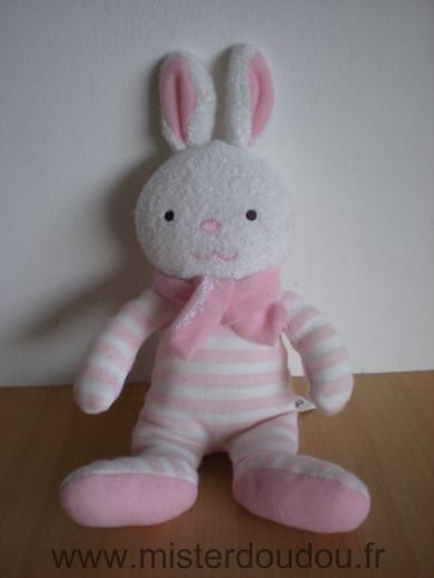 Lapin Raye rose blanc luminescent echarpe rose Luminou