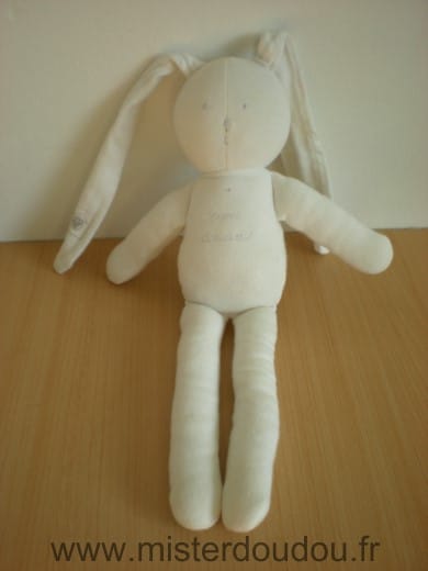 Lapin Blanc brode mon doudou Petit bateau