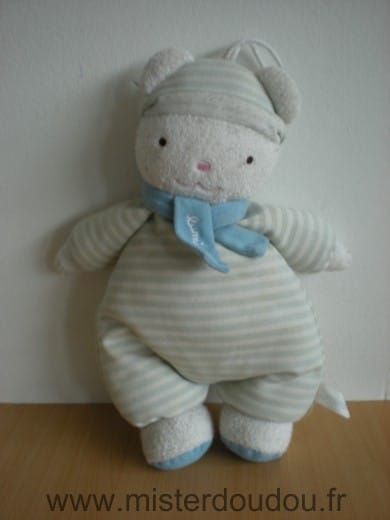Ours Raye bleu blanc echarpe bleue Luminou