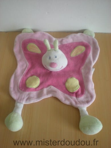 Papillon Rose vert Nattou
