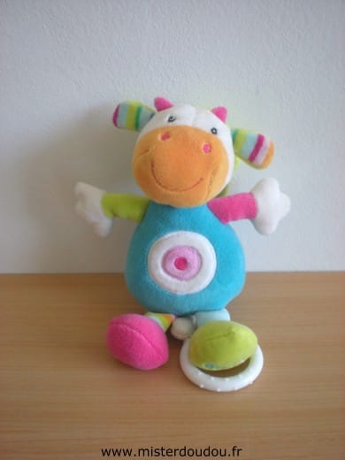 Vache Bleu blanc rose vert orange Baby sun