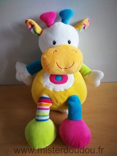 Vache Jaune orange bleu rose Baby sun