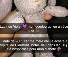 Lapin bleu et lapin violet