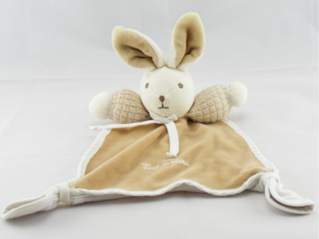 Doudou lapin beige takinou