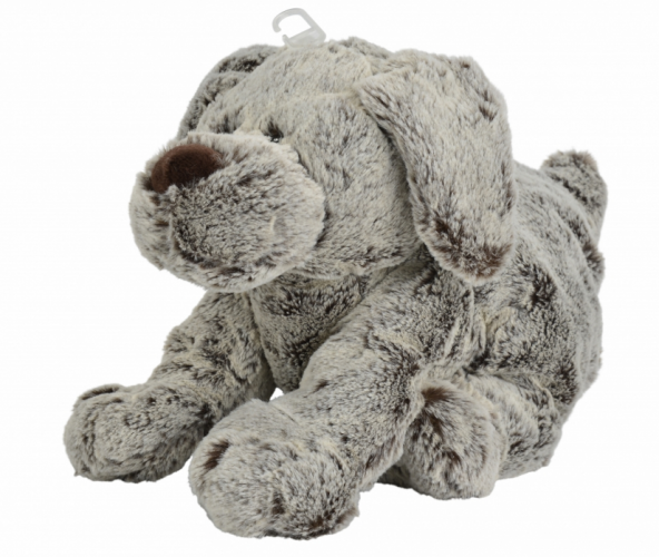 Doudou chien gris tout doux