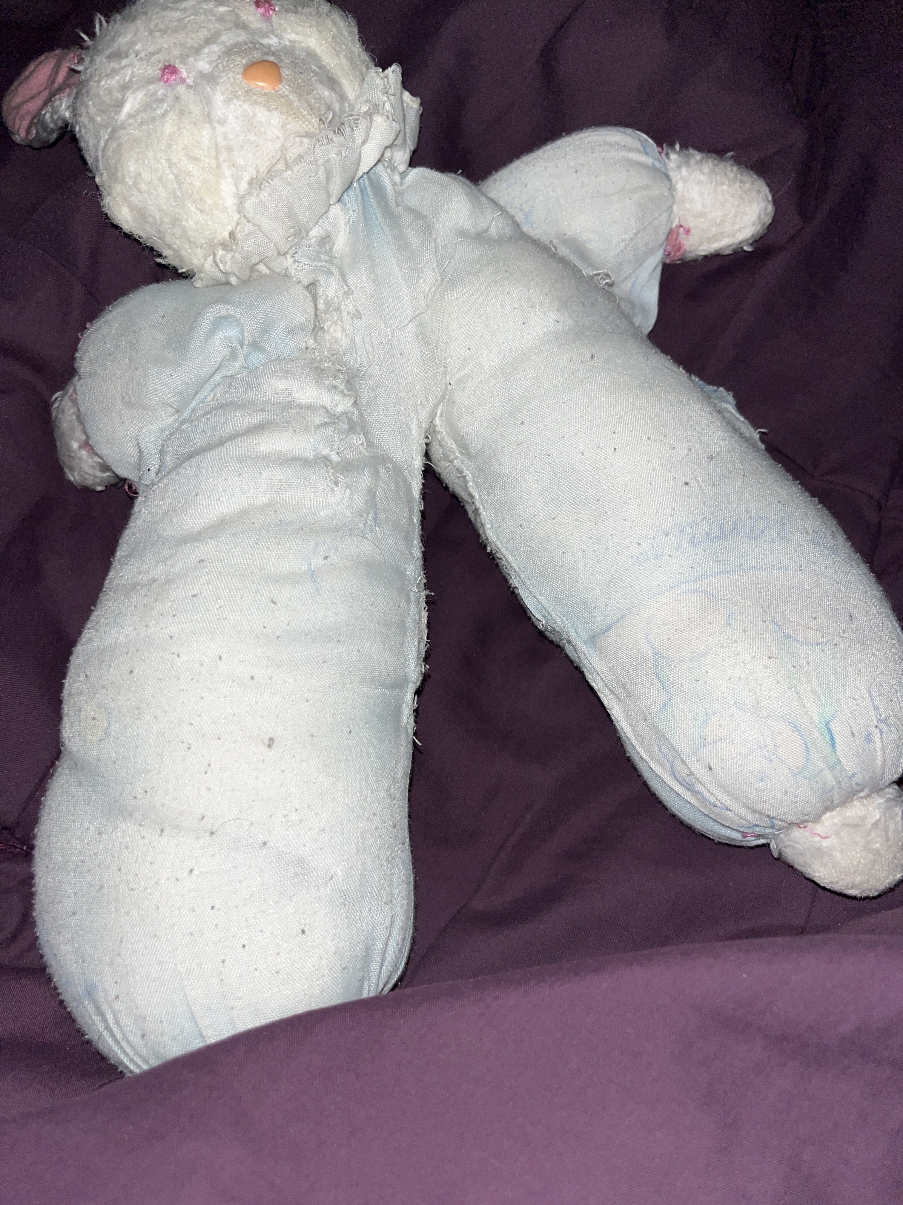 Lapin bleu et blanc