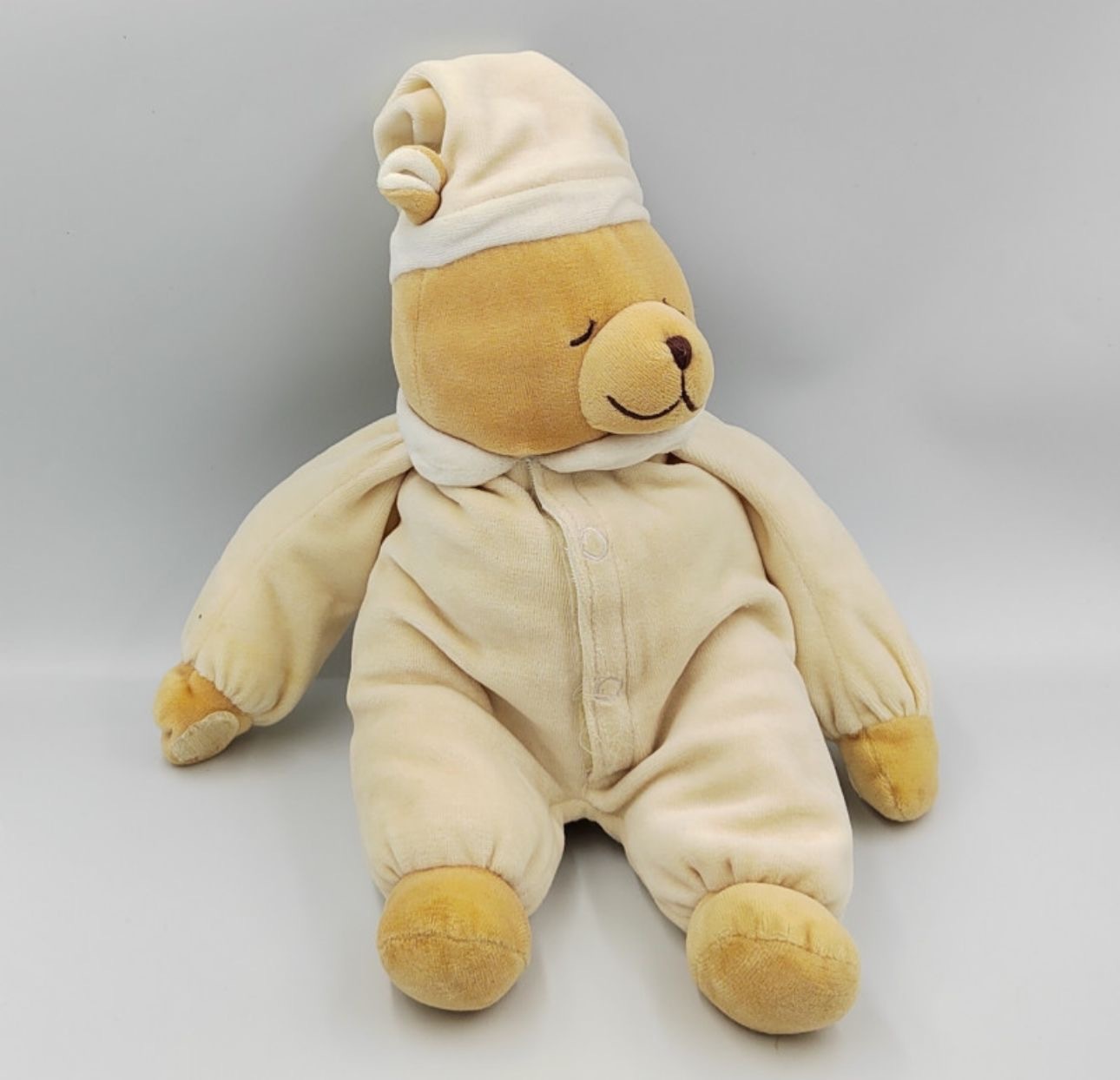 Doudou ours avec bonnet de nuit babiage