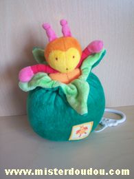 Moulin roty Abeille Vert orange rose jaune - Mauvais état