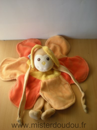Nounours Abeille Jaune orange petales fleur - Très bon état