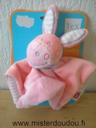 Tex Ane Rose dessus rayé rose blanc dessous - Neuf