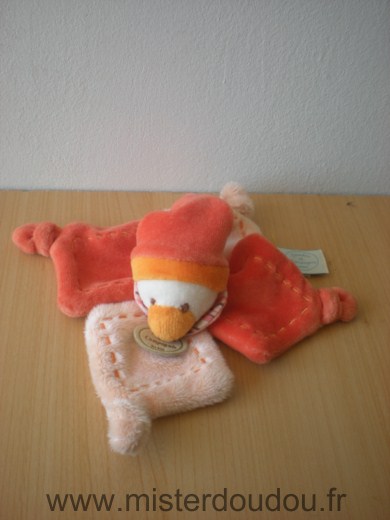 Doudou et compagnie Canard Rose orange - Très bon état