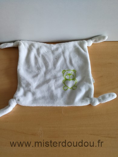 Marque Inconnue Carre Blanc ours vert - Très bon état
