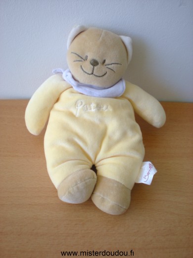 Bengy Chat Patou jaune foulard mauve - Très bon état