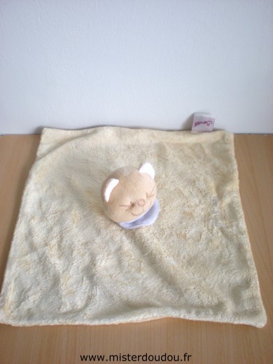 Bengy Chat Patou jaune foulard mauve - Très bon état