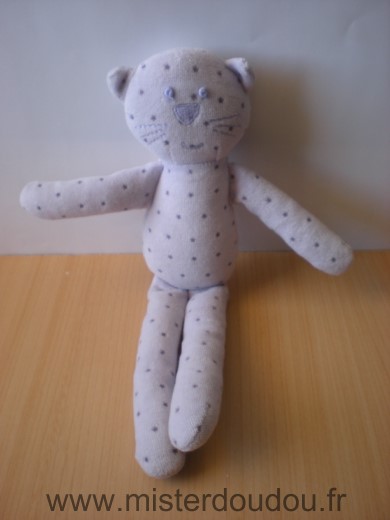 Bout chou Chat Mauve etoiles - Très bon état