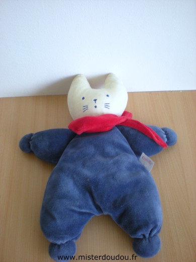 Corolle Chat Bleu marine foulard rouge - Bon état
