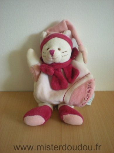 Doudou et compagnie Chat Minouchette rose - Très bon état