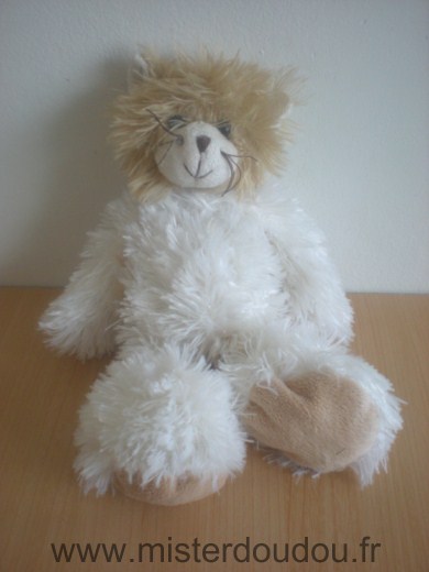 Plush4you Chat Blanc beige - Très bon état