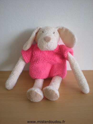 Ajena Chien Ecru rose - Très bon état