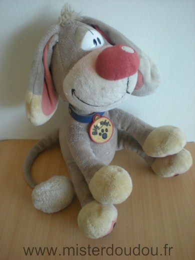 Diddl Chien Bibombi chien de diddl beige nez rouge collier bleu - Très bon état