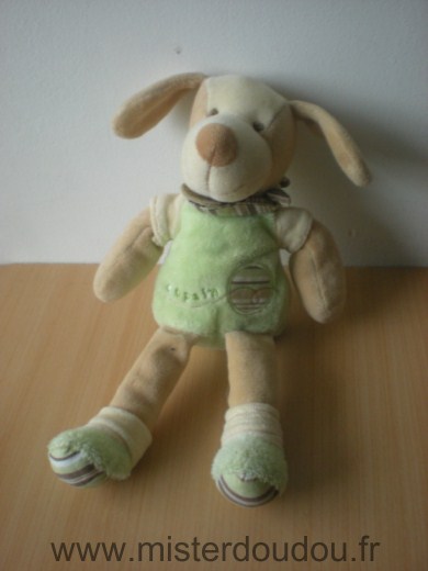 Doudou et compagnie Chien Copain , vert beige - Très bon état