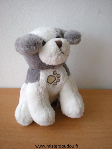 Gipsy Chien Blanc gris patte sur la poitrine - Très bon état