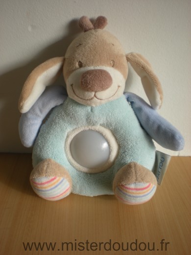 Nattou Chien Bleu beige veilleuse lumineuse - Très bon état