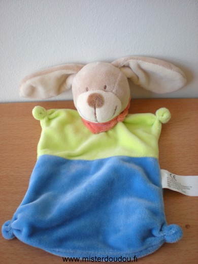 Nicotoy Chien Vert bleu foulard orange - Très bon état