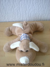Marque Inconnue Chien Beige écru foulard carreaux - Très bon état