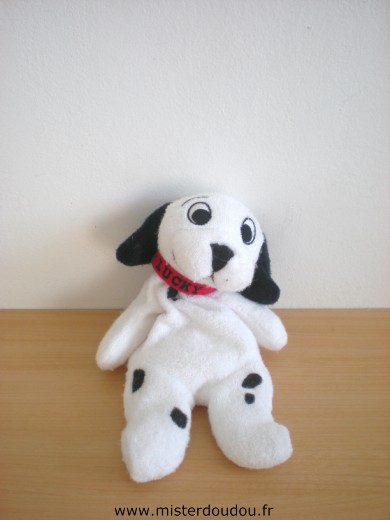 Marque Inconnue Chien Blanc tissus eponge collier rouge lucky (1001 dalmatiens) - Très bon état