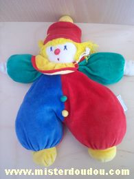 Moulin roty Clown Rouge bleu vert jaune - Mauvais état