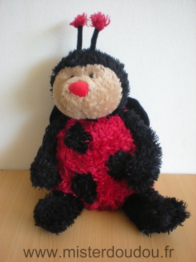 Jellycat Coccinelle Rouge noir beige - Très bon état