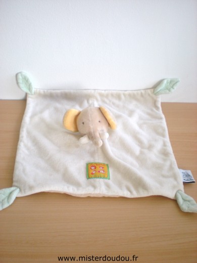 Eléphant Plat Ecru beige jaune les loustiques Moulin roty