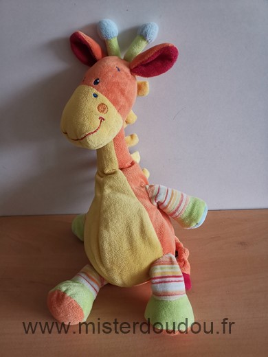 Mots d enfants Girafe Jaune orange rayures - Très bon état