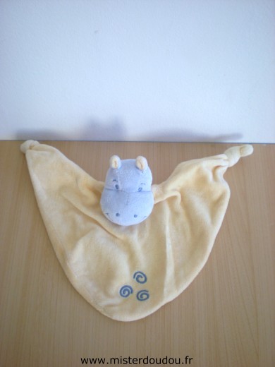 Jollybaby Hippopotame Jaune mauve 3 spirales - Très bon état