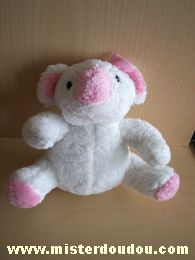 Bébisol Koala Blanc rose noeud rose - Très bon état