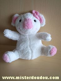 Bébisol Koala Blanc rose noeud rose - Très bon état