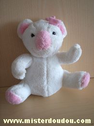 Bébisol Koala Blanc rose noeud rose - Très bon état