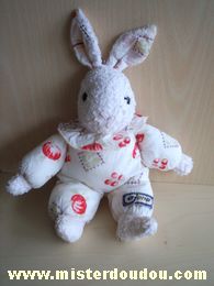 Ajena Lapin Blanc motifs légumes - Très bon état