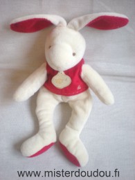 Baby nat Lapin Beige gilet rouge - Très bon état