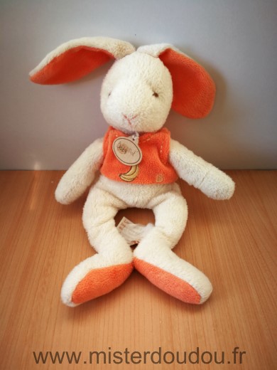 Baby nat Lapin Beige tshirt orange - Très bon état