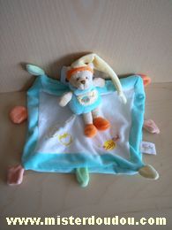 Baby nat Lapin Blanc bleu turquoise jaune orange - Neuf