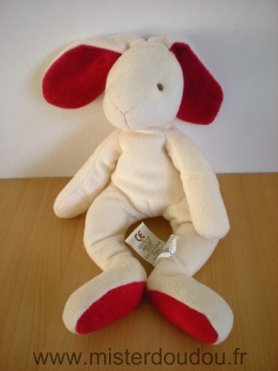 Baby nat Lapin Ecru rouge - Très bon état