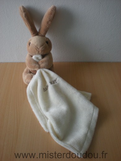 Baby nat Lapin Marron mouchoir écru - Très bon état