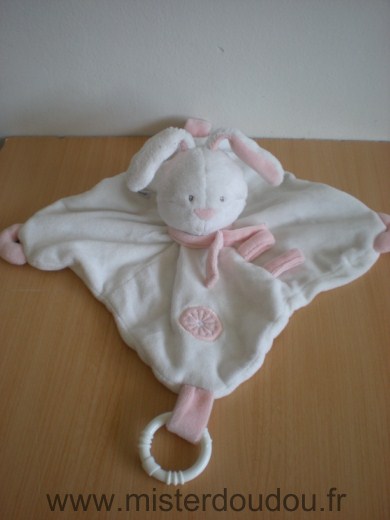 Baby sun Lapin Blanc rose anneau dentition - Très bon état
